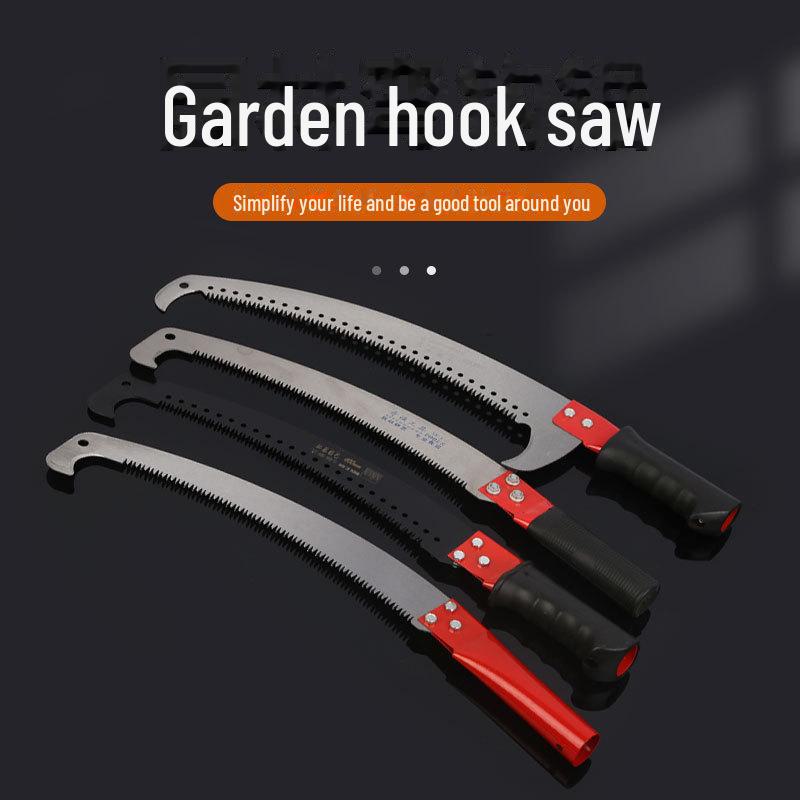 Curved Garden Hook Saw - Single/Double Pruning Tool for Fruit Trees and Woodworking.