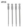 4 шт./комплект Шестигранные биты для отвертки 1/4" шестигранный хвостовик Магнитная головка Отвертка Сверло 1,5/2,0/2,5/3,0 мм Легированная сталь