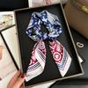 Polyester Silk Imitation Scarf Square Women Neckerchief Foulard Small Hijab Hairbands Female Echarpe Bandana