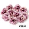 Purple Artificial Flowers Heads Silk Fake Flowers for Home Decor Party Wedding Decoration Garlamd DIY Craft Gifts Accessories
