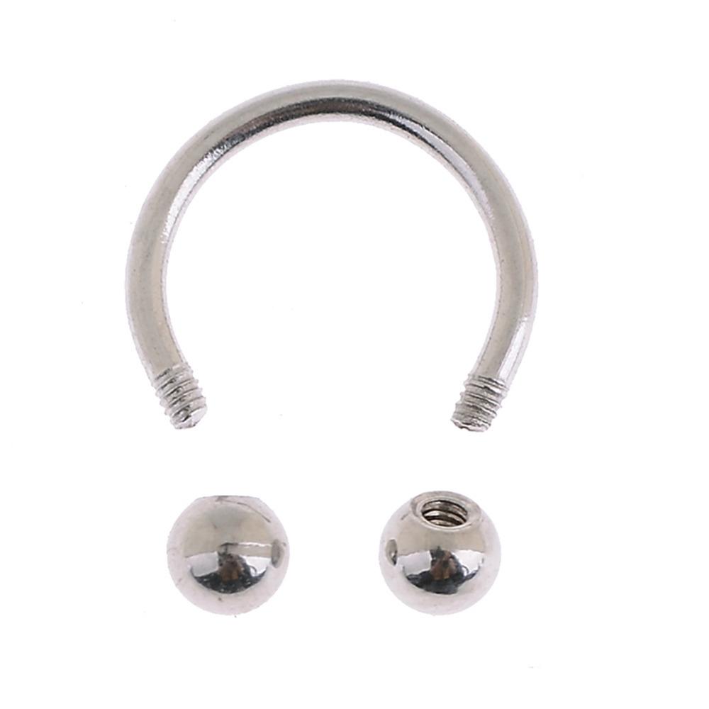 5 шт., круглые кольца в форме подковы из нержавеющей стали, обручи для носа, кольца и кольца для перегородки, пирсинг козелка