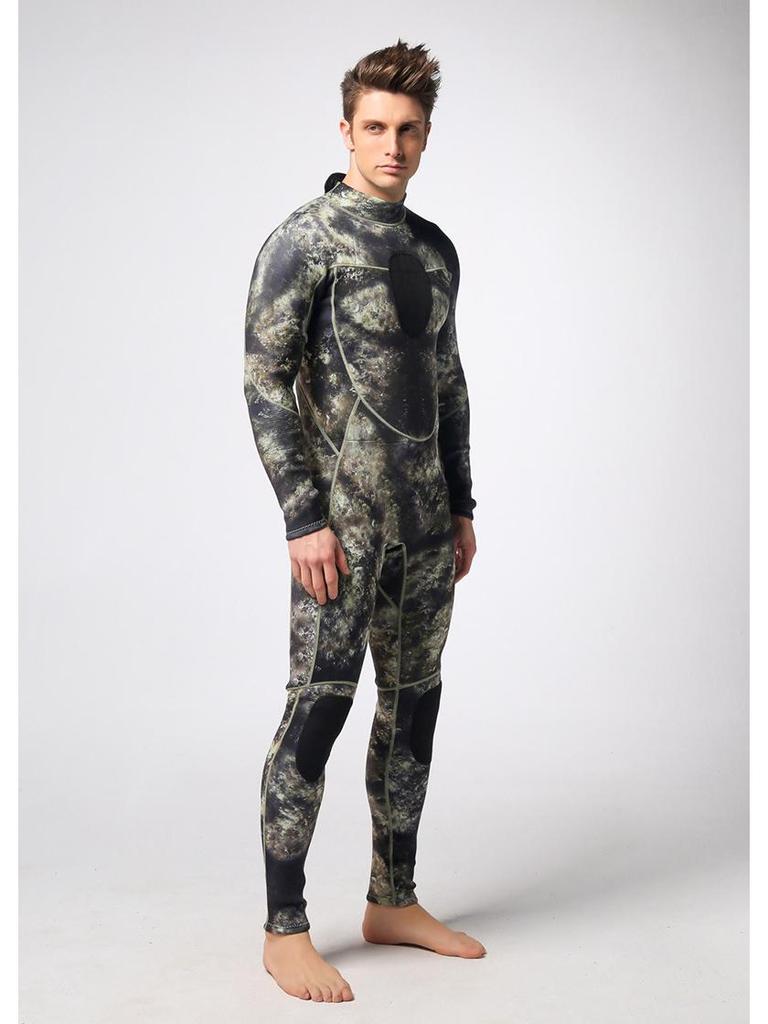Мужской камуфляжный неопреновый гидрокостюм Menadi 1,5 мм - Цельный гидрокостюм для тепла и защиты от холода