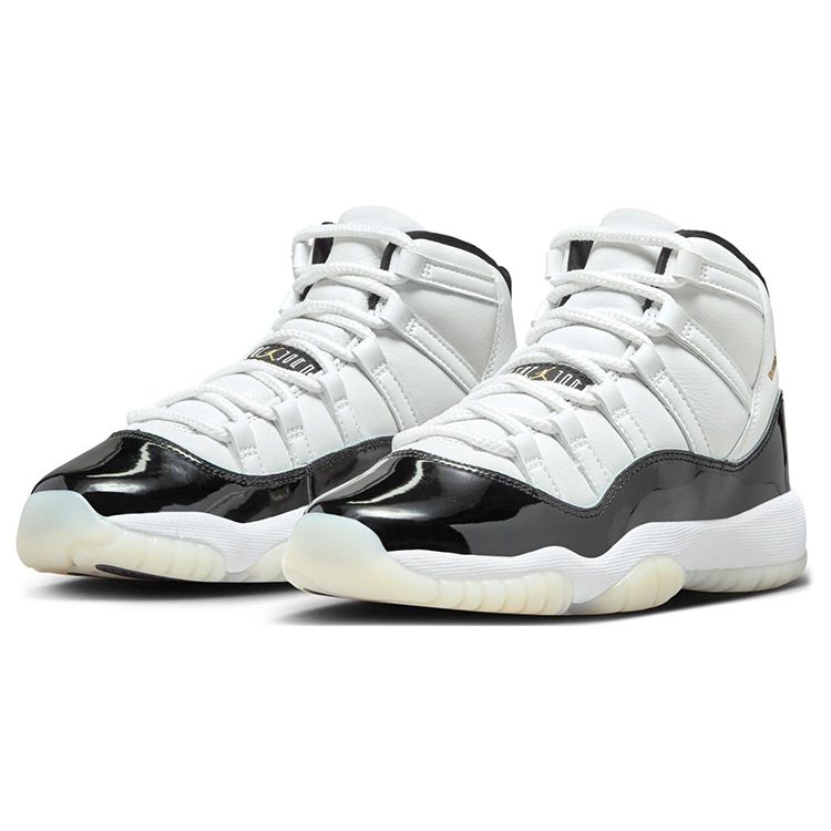 Детские кроссовки Air Jordan 11 Retro GS Gratitude / Defining Moments Белый Черный Металлик-Золотой 378038-170