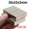 30x10x3mm Super Strong Neodymium Magnet N35 NdfeB Permanent Magnetic imanes Block Powerful Magnets Refrigerator