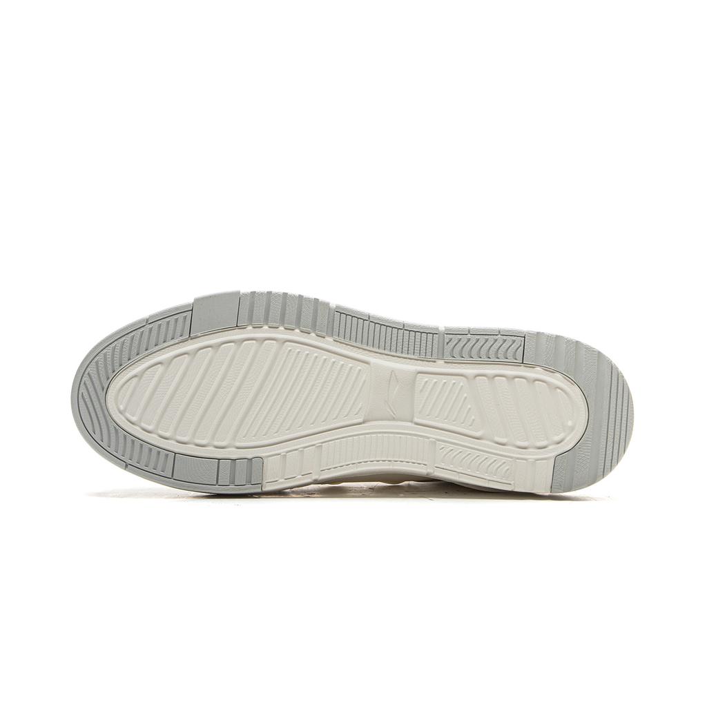 Li Ning Common 80-е Нескользящие, Износостойкие, Увеличивающие рост Низкие Скейт-туфли Мужские Белый Серый AGCV269-1