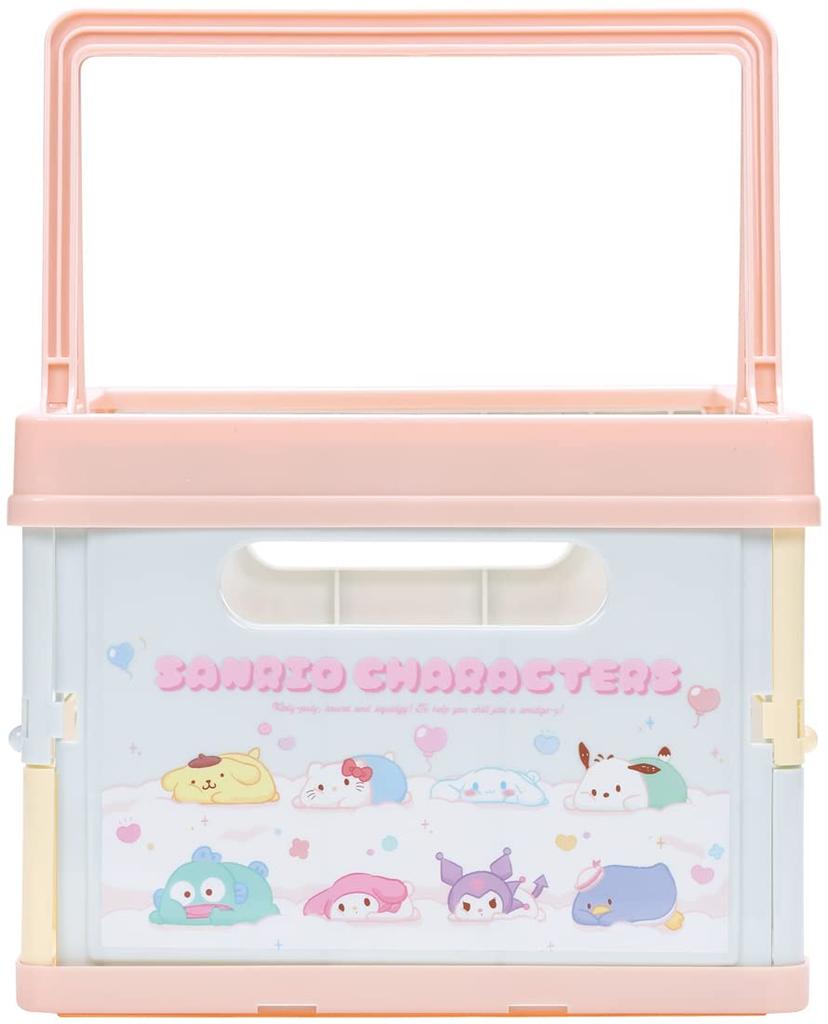 Складной ящик для хранения игрушек Skater со штабелируемым ящиком Sanrio Funyumaru, ручкой, корзиной, дизайном, 38x25x19.5см (BWOT13-A)