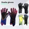 1 Pair Soccer Goalie Gloves Wear-resistant Impact Resistant Non-slip Texture Breathable Strong Grip Goalkeeper Gloves Goalie Gloves Sports Supplies