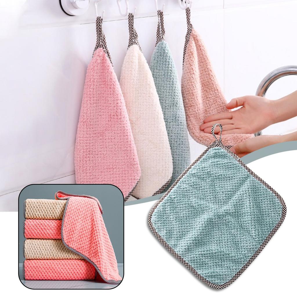 Dish Towels Absorbent Coral Velvet Dishtowels Nonstick Oil Washable Dish Cloth
