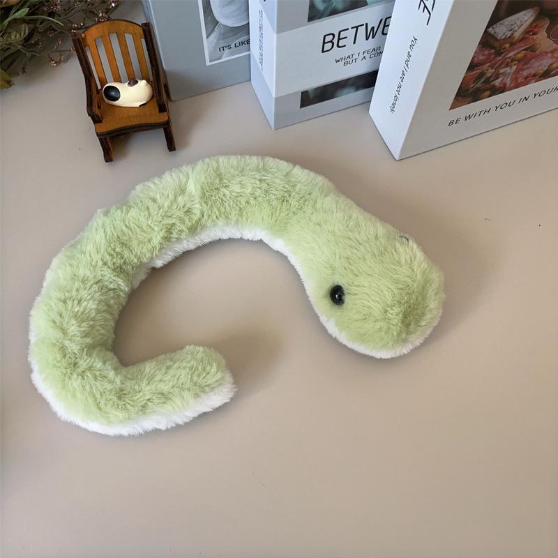 Зеленая змея плюшевая игрушка и набор браслетов - милый подарок для детей