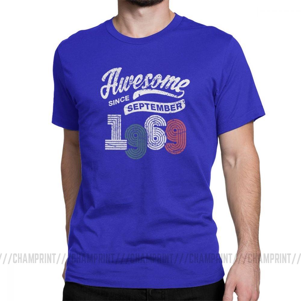 Awesome Since September 1969 T Shirt Vintage 50 Years Old 50Th Birthday Gift Men S T