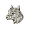 American Staffordshire Terrier, Amstaff I  - Silver-plated dog brooch, elegant pin, jacket lapel decoration by Art-Dog brand