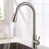Modern Single-hole Single-handle 304 Stainless Steel Pull-down Kitchen Faucet Ceramic Valve Core