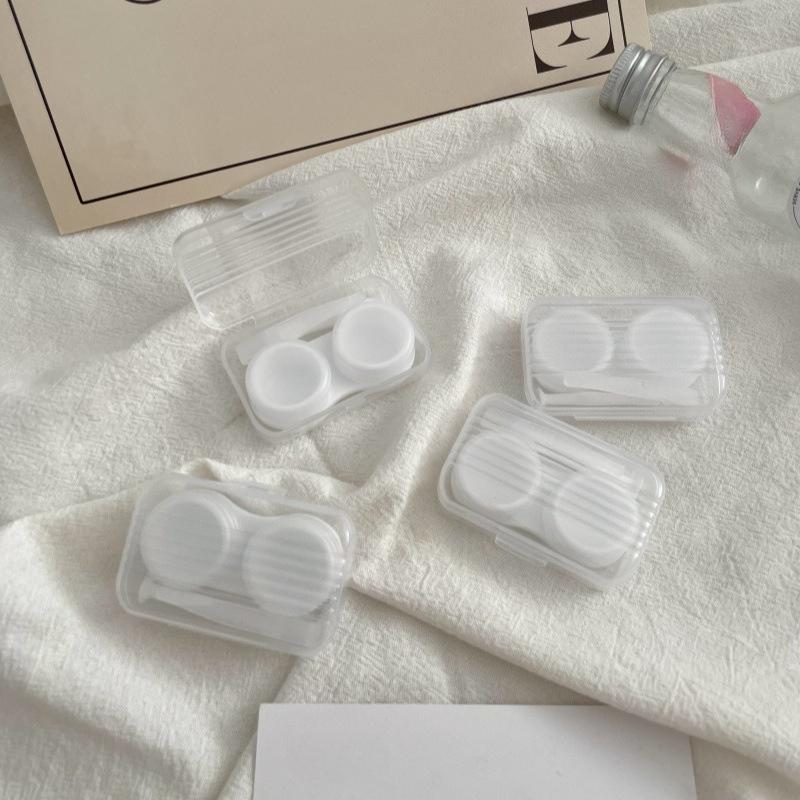 1pcs Simple Transparent Contact Lens Box Contact Lens Case Travel Portable Contact Lenses Case