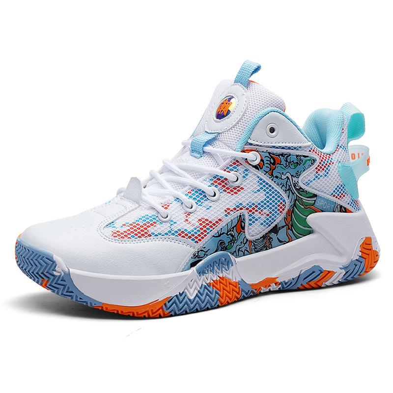 Новые дышащие сетчатые летние нескользящие амортизирующие износостойкие ударопрочные удобные спортивные баскетбольные кроссовки