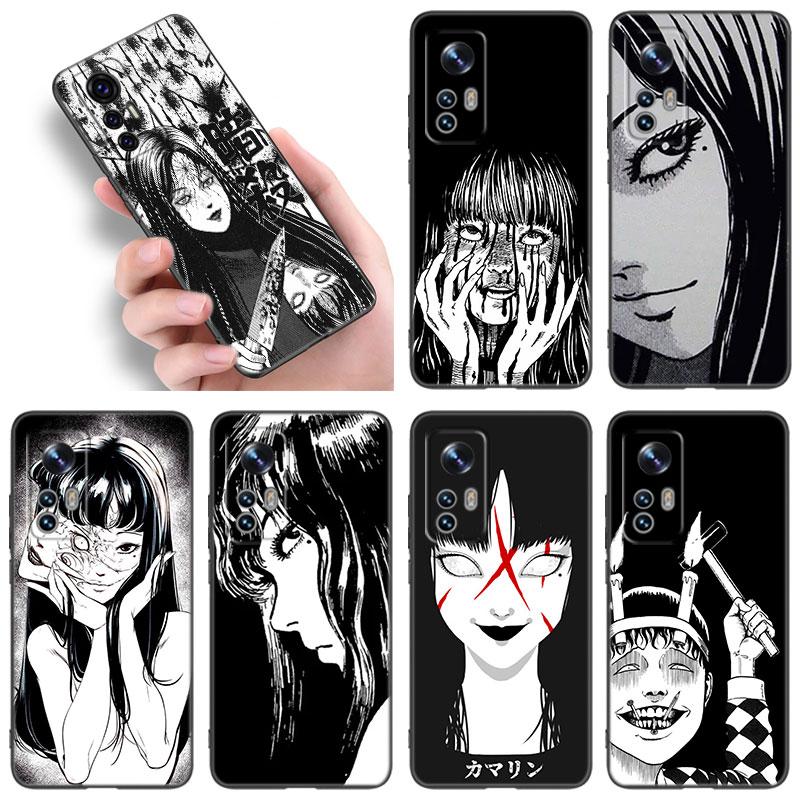 Junji Ito Terror Horror Anime Phone Case For Xiaomi Mi A2 8 9 SE Note 10 10T 11 12 Lite 9T 11T 12S 12T Pro A3 6X 12X Black Cover