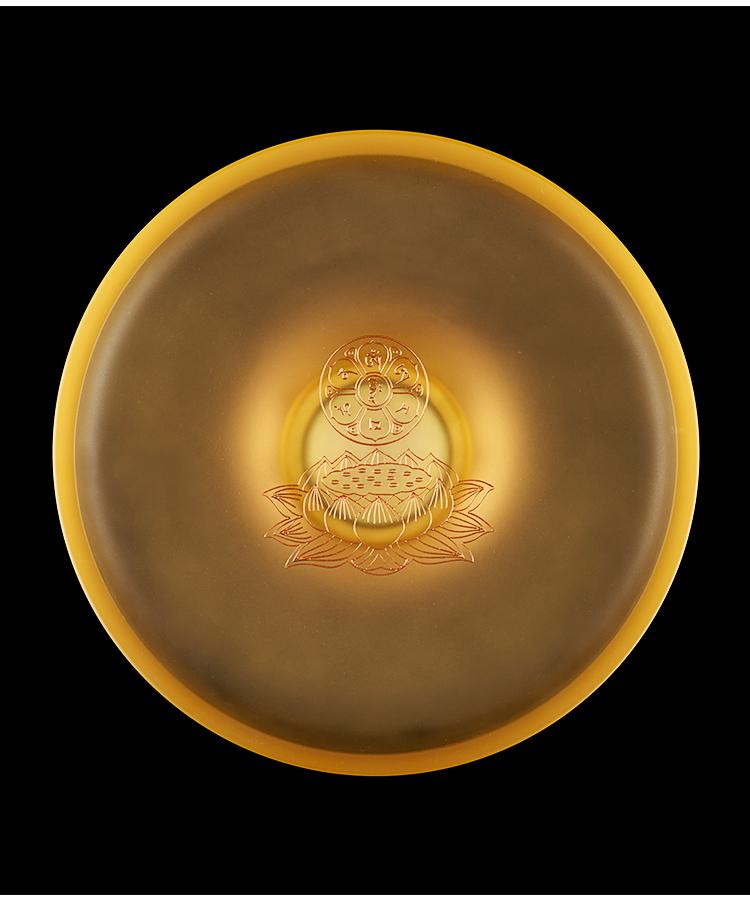 Набор для подношений из чистого медного лиули: Будда, Лампа Гуаньинь, Тарелка, Чашка для воды, Благовонница.