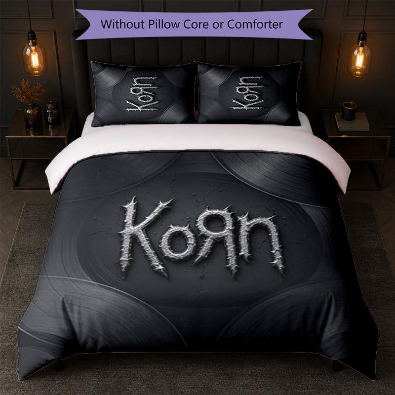 Korn Print 3Pcs Bedding Set Duvet Cover With Two Pillowcases Soft Bed Linen For Household Bedroom