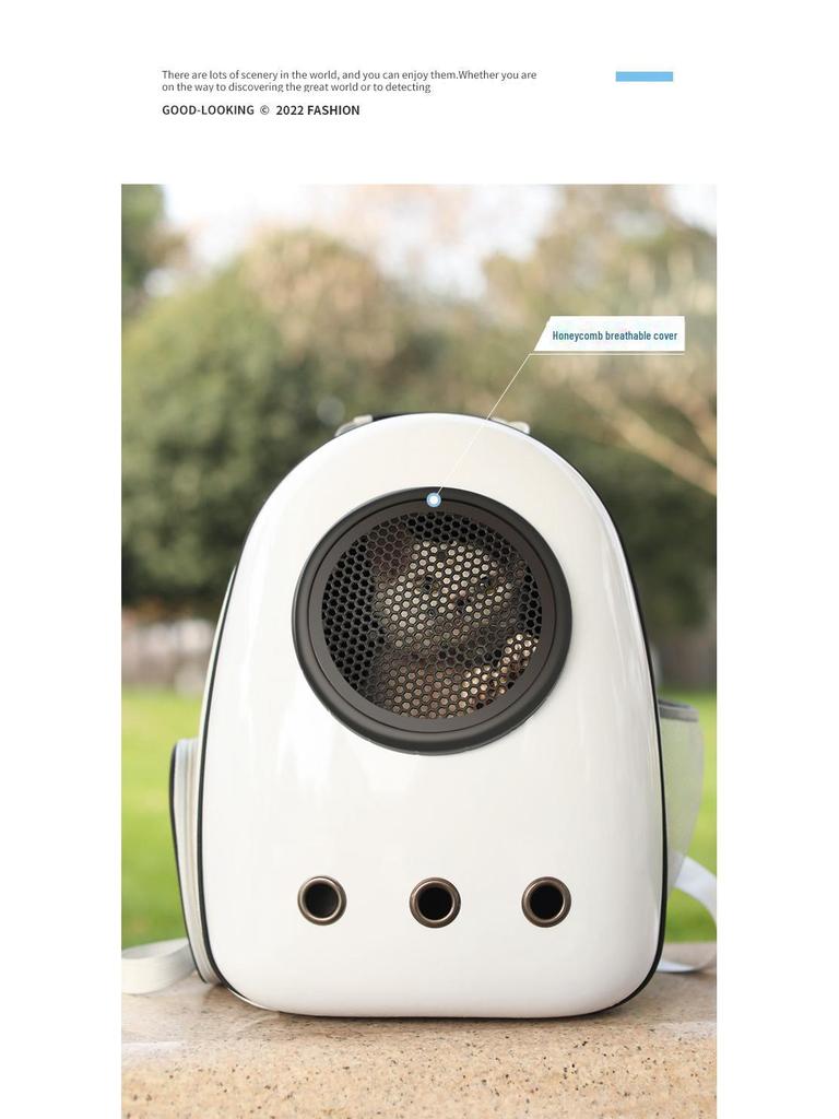 "Pet Portable Transparent Cat Backpack with Side Opening, Large Capacity, Breathable Design"