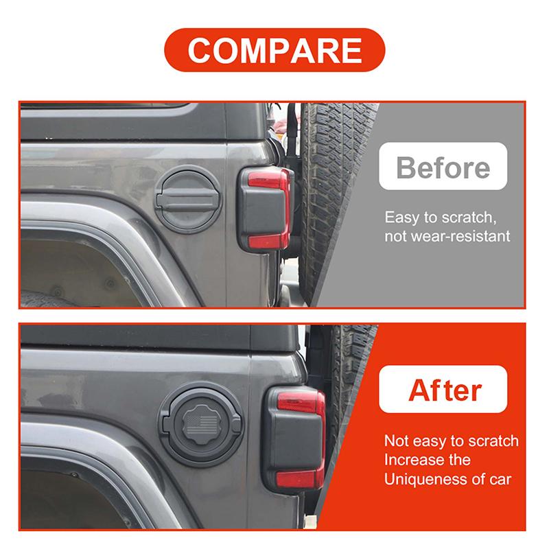 Крышка топливного бака для двери, украшение, подходит для Jeep Wrangler JL JLU 2018 2019 2020 2021 2022 2023 автомобильные аксессуары