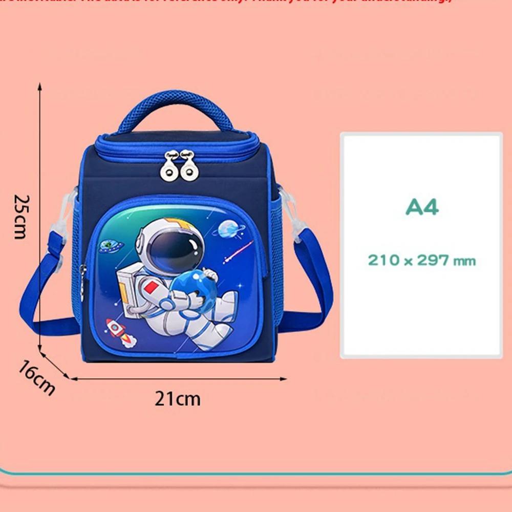 Children's Cartoon Insulated Lunch Bag Portable Kids Handbag Style Breathable Beach Picnic Meal Bag for Primary School Students