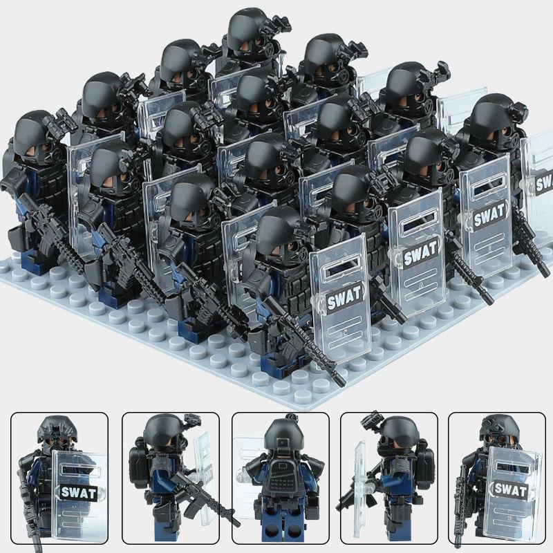 Деталь MOC строительный блок перезарядка спецназ призрак swat кукла DIY сборка мини-гуманоидная кукла полностью вооруженная подарок на день рождения
