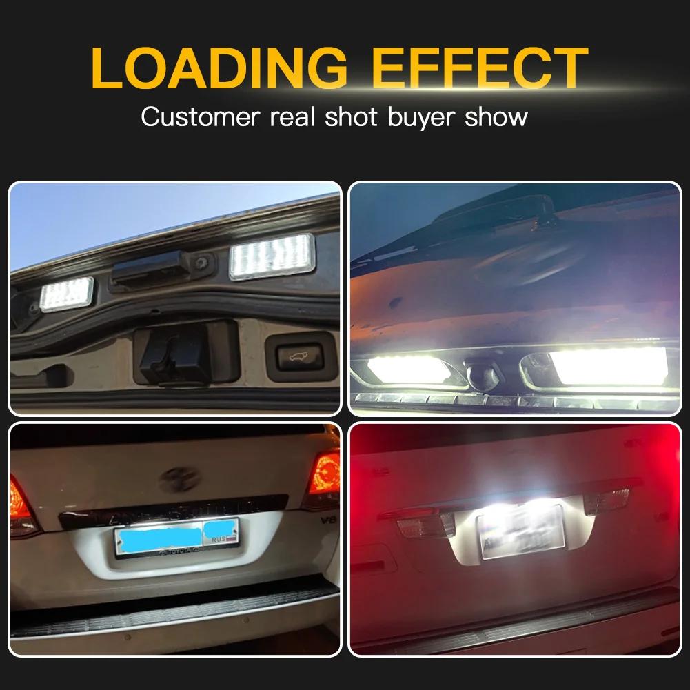 2 шт., светодиодный светильник Canbus для автомобиля без ошибок, номерной знак для Toyota Land Cruiser 100 200 Prado 120 Reiz 4D Mark X, аксессуары
