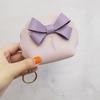 Мини-кошелек из искусственной кожи с бантом для монет, милый кошелек для девочек