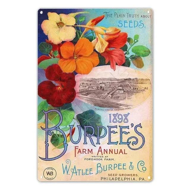 Vintage Metal Tin Signs for Wall Decor Gardening Plants Art Posters Iron Painting for Man Cave Home Cafe Garden Club Bar Retro