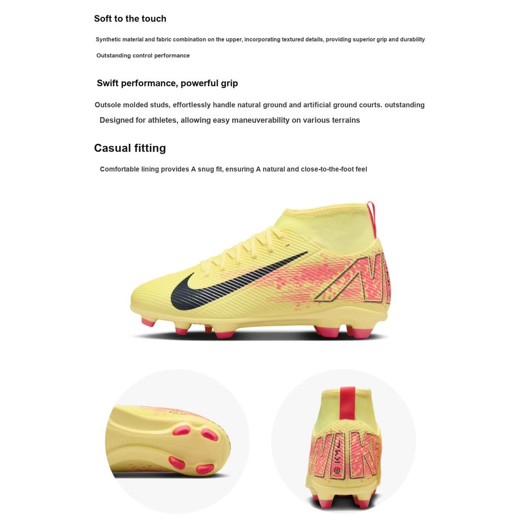 Килиан Мбаппе x Nike Jr. Mercurial Superfly 10 GS Light Laser Orange/Armory Navy Детские бутсы Желтый HF6283-800