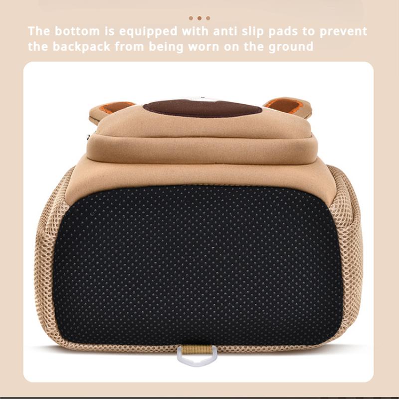 Autumn Winter New Kindergarten Schoolbag Three-dimensional Cartoon Lion Cat SBR Waterproof Satchel Lightweight Bucket Backpack for Boy 1-6 Years Old