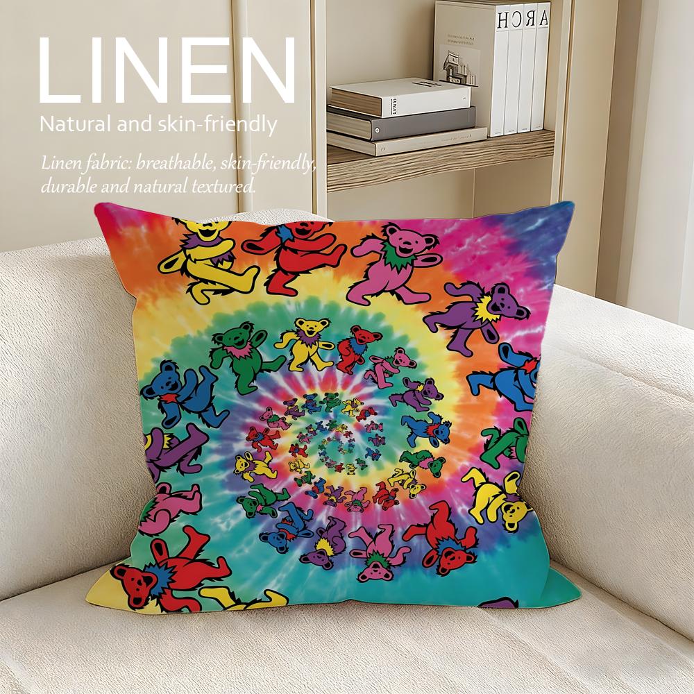 Music Grateful Dead Cushion Cover Pillowcase Set Pcs x x Breathable Washable Sofa Cushion Cover