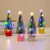 1 шт. Ночник Новогодняя вечеринка Рождественская елка Мини Разноцветный Светящийся Рождественская елка Сделай сам Домашний декор Свечи Лампы Украшения Светодиод