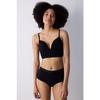 Бесшовный черный бралетт без косточек