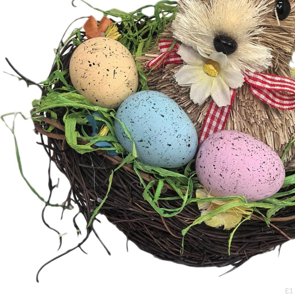 Плетеная пасхальная корзинка кролика фигурки кролика настольные украшения яйца конфеты для улицы