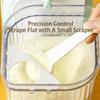 Portable Stripe Pattern Milk Powder Storage Box with Spoon Plastic Milk Powder Can Leakproof Sealed Grains Storage Jar Travel