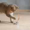 1/3 шт., прыгающий мяч для кошек, катящийся мяч для помещений, интерактивная игрушка для кошек и перьев, игра для собак, питомец Q6T4