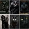 5D DIY Diamond Painting Full Square/Round Drill Dark Cat Diamond Embroidery Kits Cross Stitch Home Decor Gift