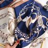 90*90cm Silk Square Scarf Women Luxury Brand Satin Hijab Scarves Female Shawl Print Headwraps Bandana Foulard Muffler Headband