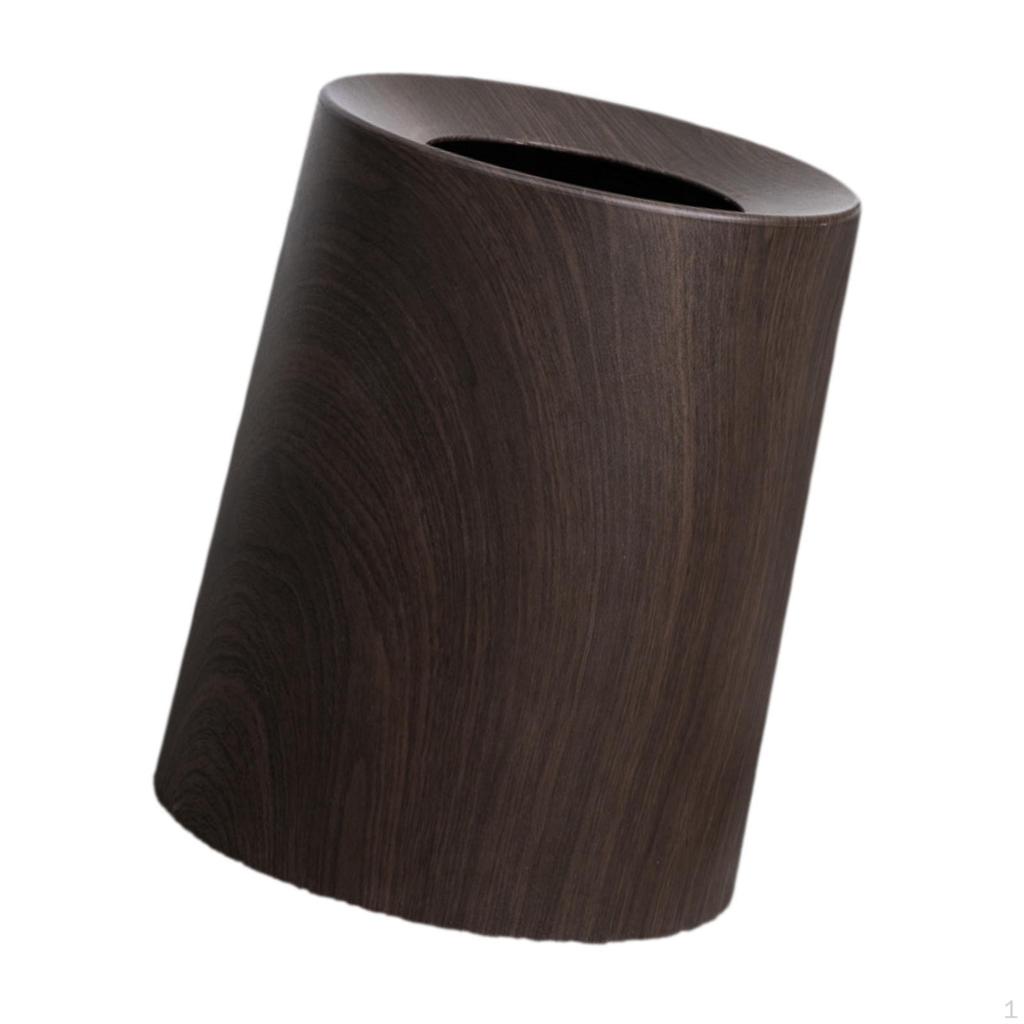 Elegant Wood Grain Waste Bin for Home And Office