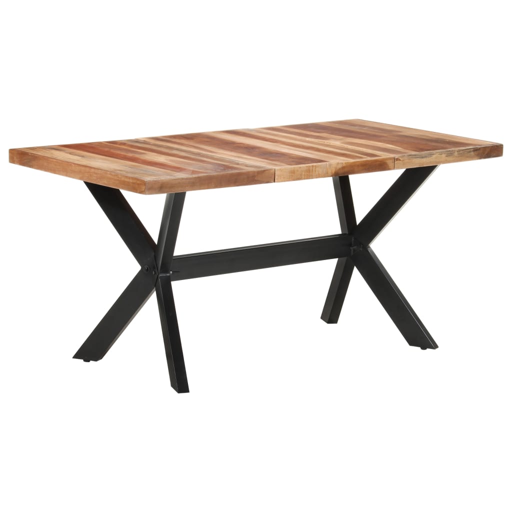 Dining Table 160x80x75 cm Solid Wood Honey Colored