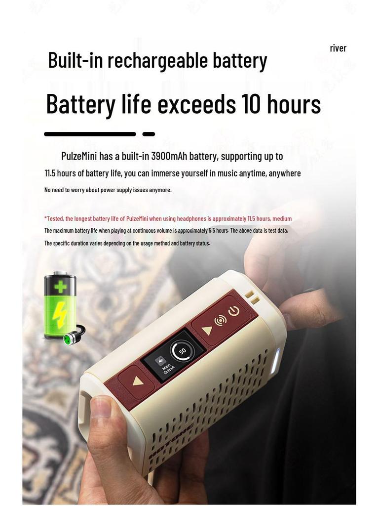 Hotone Pulze Mini Bluetooth Electric Guitar & Bass Amplifier/Speaker for Outdoor Performance