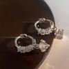 Exquisite Small 925 Silver Diamond Earrings for Women - Korean Style