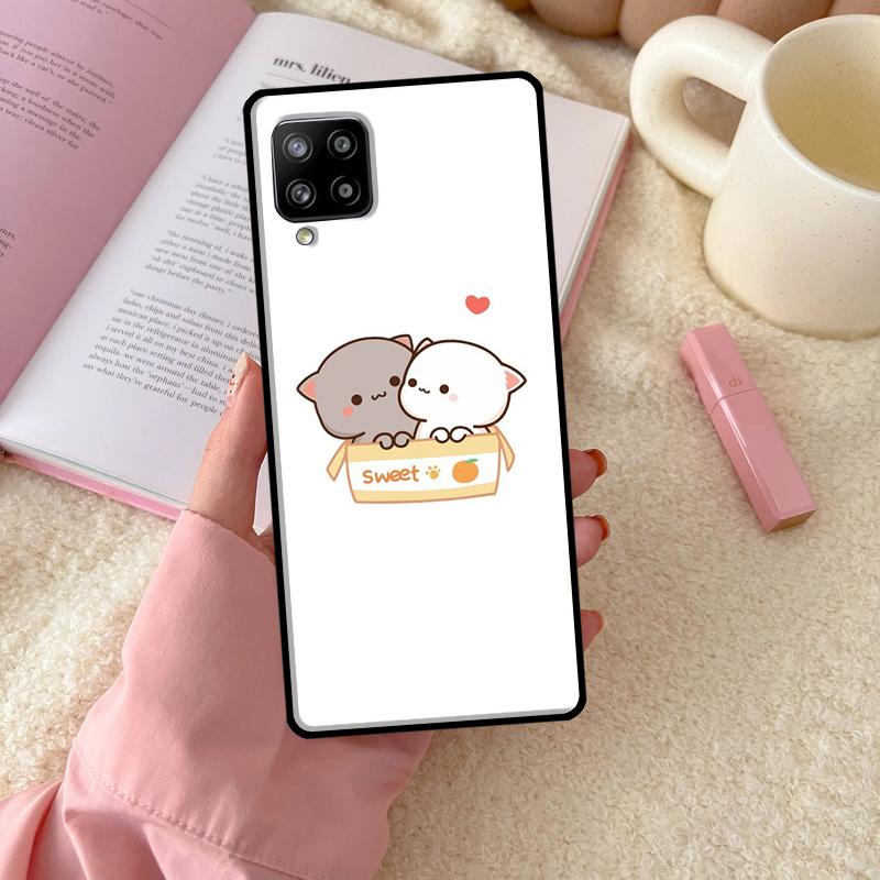 Чехол Peach Cat для Samsung Galaxy A54 A34 A14 A13 A12 A22 A32 A52 A72 A51 A71 A53 A52S Задняя крышка