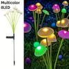 Solar Garden Lights Dual Mode LED Solar Mushroom Light Waterproof Decor Yard Patio Pathway Jellyfish For Outdoor Garden Ambiance