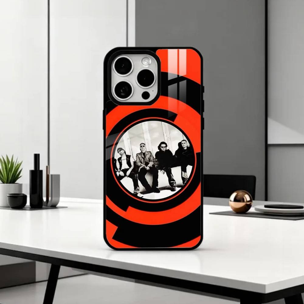 Band U-U2 Phone Case For iPhone17,16,15,14,13,12,11 Plus,Pro Max Magnetic For Magsafe Wireless Charging