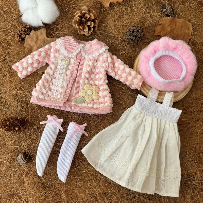 Одежда для BJD кукол 30 см, масштаб 1/6, зимнее платье и милые аксессуары-шляпка для наряда в подарок девочке