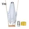 Weighted Fabric Ghost Halloween Hanging Swing Decoration, Light Up Large Spooky Outdoor Decorations on A for Outside Garden Yard Porch Tree Decor Easy