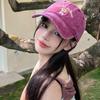 Vintage Bear Denim Baseball Cap For Women Stylish Distressed Soft Top Hat