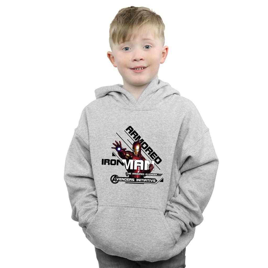 Marvel Boys Avengers Iron Man Armoured Avenger Hoodie