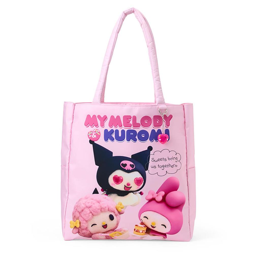 Sanrio Tote Bag Original Anime My Melody My Melody Kuromi A4 Size Ages 879894 (Netflix & Kuromi) & Polyester/PVC 3+